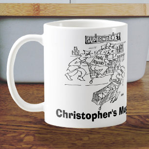 Caneca De Café Detetives de Loja Comprando Segurança de Loja de T