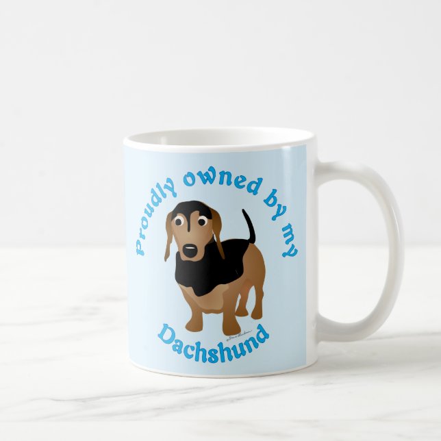 Caneca De Café Detida orgulhosamente pelo meu Dachshund (Direita)