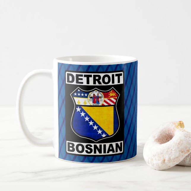 Caneca De Café Detroit Bosnian American Mug (Com Donut)