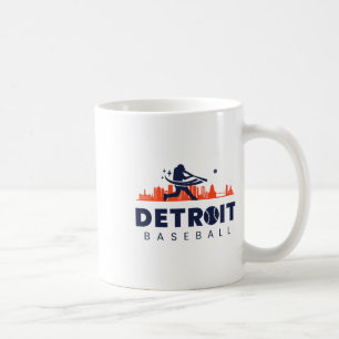 Caneca De Café Detroit Bysebyll Vintage Minimalista Retro Bysebyl