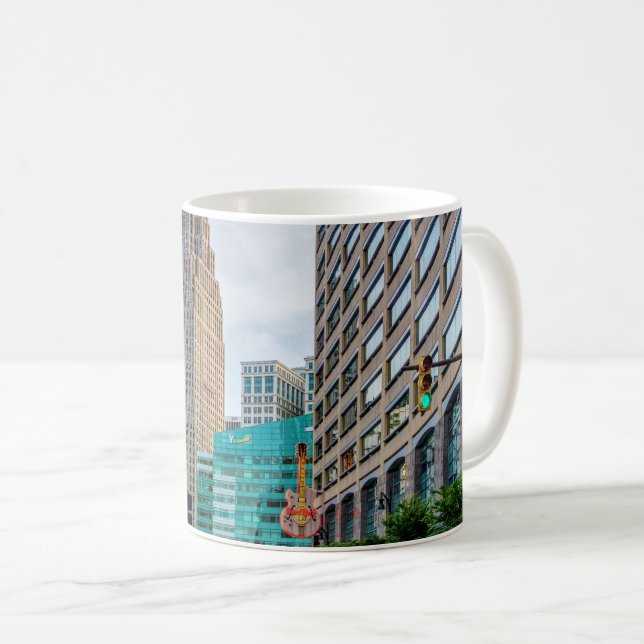 Caneca De Café Detroit do centro (Frente Esquerda)