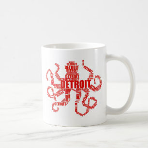 Caneca De Café Detroit Octopus