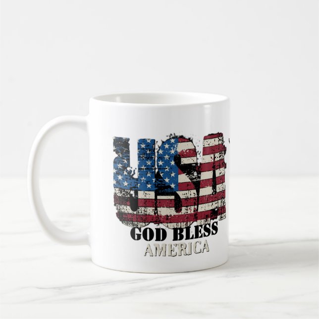 Caneca De Café Deus abençoe a América (Esquerda)