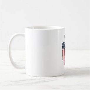 Caneca De Café Deus Abençoe a América Design de Cruz Patriótica V