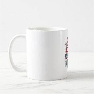 Caneca De Café Deus Abençoe a Camisa de Fé Patriótica Vintage dos