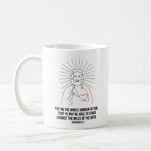 Caneca De Café deus abençoe. Coloque Toda A Armadura De Deus