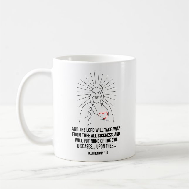 Caneca De Café Deus abençoe. E O Senhor Irá Sair (Esquerda)