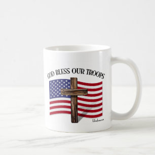 Caneca De Café Deus Abençoe Nossas Tropas