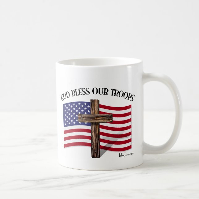 Caneca De Café Deus Abençoe Nossas Tropas (Direita)