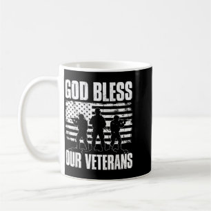 Caneca De Café Deus Abençoe Nossos Veteranos Bandeira do Soldado