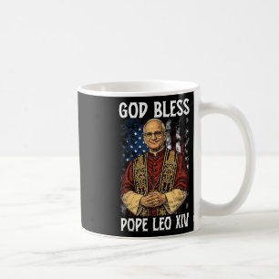 Caneca De Café Deus abençoe Novo Papa Leo Xiv Igreja Católica Fé
