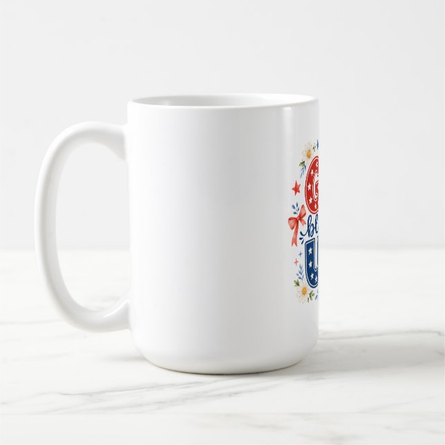 Caneca De Café Deus abençoe os EUA (Esquerda)