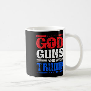 Caneca De Café Deus Armas E Bandeira Americana Trump Patriota
