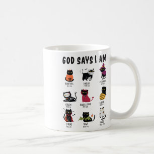 Caneca De Café Deus Bonito Diz Que Eu Sou Gato E Engraçado Alho C