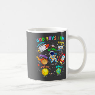 Caneca De Café Deus Diz Eu Sou Astronauta Planetas Cósmicos Spa d