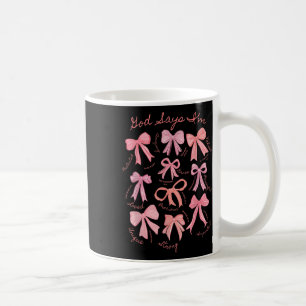 Caneca De Café Deus Diz Eu Sou Coquette Laço Cristão Jesus Outono