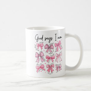 Caneca De Café Deus diz Eu Sou Cristã Garota Adolescente Mulheres