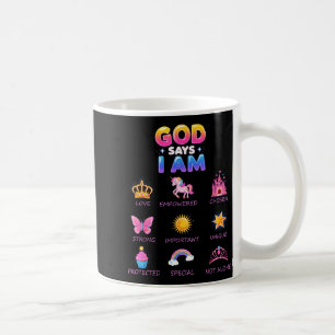 Caneca De Café Deus Diz Eu Sou Princesa Fofa Jesus Adolescente Me
