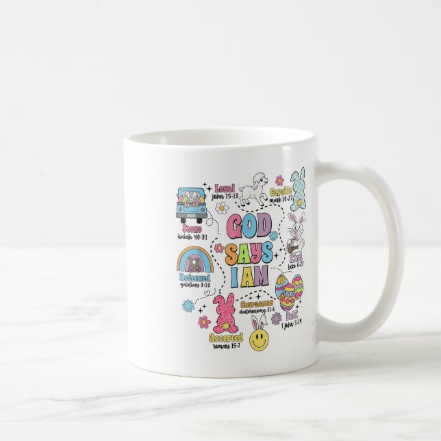 Caneca De Café Deus Diz Que Eu Sou Páscoa (Direita)
