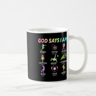 Caneca De Café Deus Diz Que Eu Sou Versículo Bíblico Cristão Reli