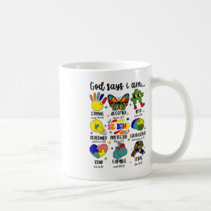 Caneca De Café Deus Diz Que Sou Autismo Jesus Motivação Cristã Se