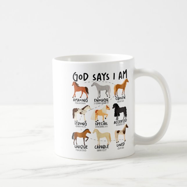 Caneca De Café Deus Diz Que Sou Cavaleiro, Mulheres Cristãs Menin (Direita)