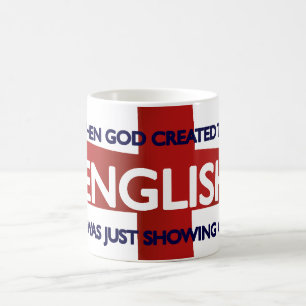 Caneca De Café Deus do dia de St George do inglês criado