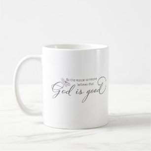 Caneca De Café Deus é a boa borboleta roxa