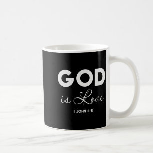 Caneca De Café Deus é Amor 1 João 4_8 Versículo Bíblico Escritura
