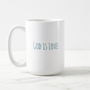 Caneca De Café Deus é Amor Minimalista Moderno