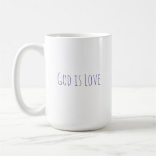 Caneca De Café Deus é Amor Minimalista Moderno