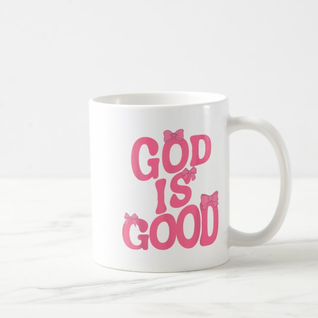 Caneca De Café Deus É Boa Arco Cristã Jesus Menina Sist (Direita)