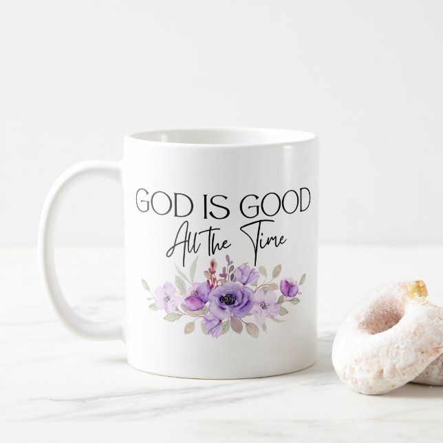 Caneca De Café Deus é bom o tempo todo. (Com Donut)