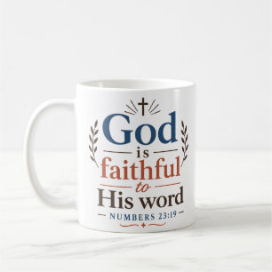 Caneca De Café Deus É Fiel à Sua Palavra Citação de Versículo Bíb