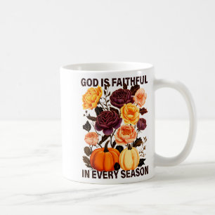 Caneca De Café Deus é Fiel em Todas as Estações Cristão Outono Bo