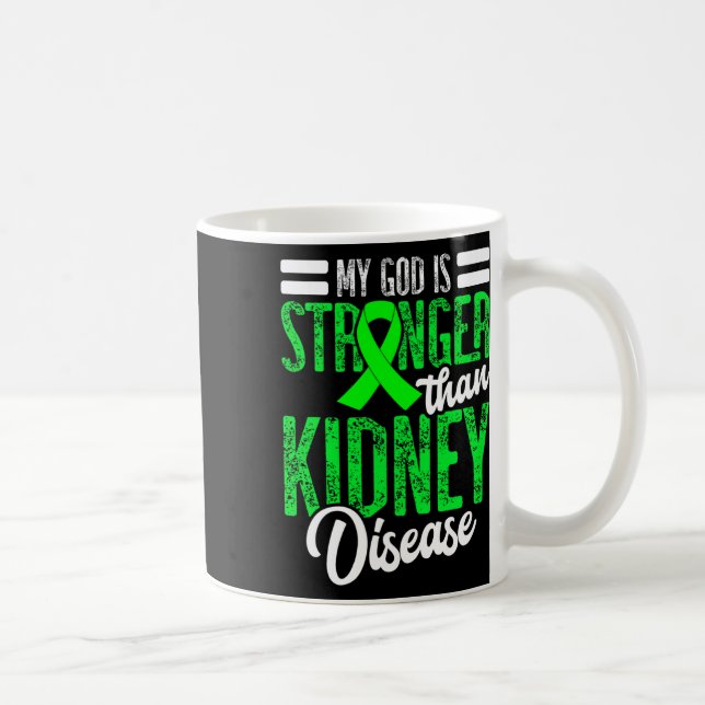 Caneca De Café Deus É Mais Forte Que Doença Renal Para Diálise (Direita)