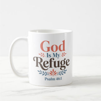 Caneca De Café Deus É Meu Refúgio Citação de Fé Cristã