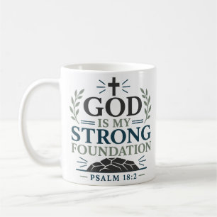 Caneca De Café Deus É Minha Base Forte Citação de Fé