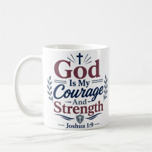 Caneca De Café Deus É Minha Coragem E Força Fé Ousada