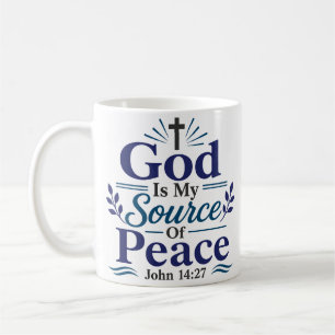 Caneca De Café Deus É Minha Fonte De Paz Citação Devocional Matin