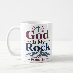 Caneca De Café Deus É Minha Rocha Citação Motivacional de Escritu
