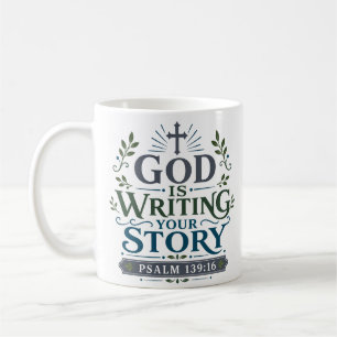 Caneca De Café Deus Está Escrevendo a Sua História Citação de Fé
