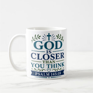 Caneca De Café Deus Está Mais Perto Do Que Você Pensa Inspiração