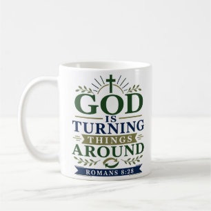 Caneca De Café Deus Está Mudando as Coisas Minimalista Cristão 