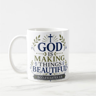 Caneca De Café Deus Está Tornando as Coisas Lindas Citação Diária