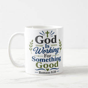 Caneca De Café Deus Está Trabalhando Para Algo Bom Inspirador