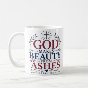 Caneca De Café Deus Faz Beleza das Cinzas Citação Diária de Fé