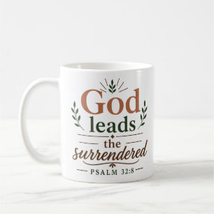 Caneca De Café Deus Guia A Citação De Versículo Bíblico Rendida