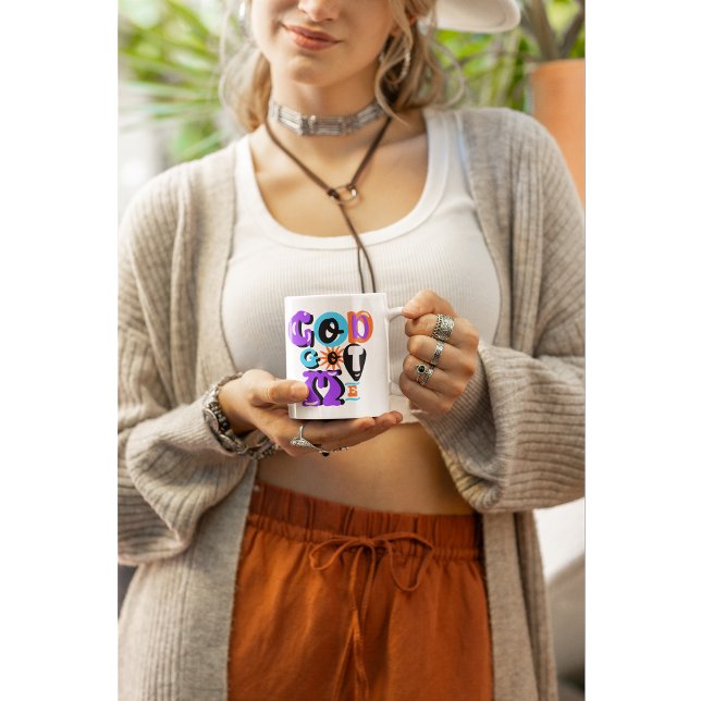 Caneca De Café Deus Me Arranjou A Fé Cristã. (Start the day blessed and caffeinated. God’s got you, boo.)