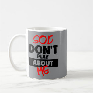 Caneca De Café Deus Não Brinca Retro Sobre Religião Cristã
